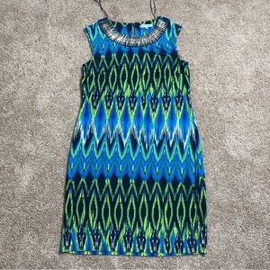 SANDRA DARREN DRESS Women’s Size Small Color Green Below Knee Length